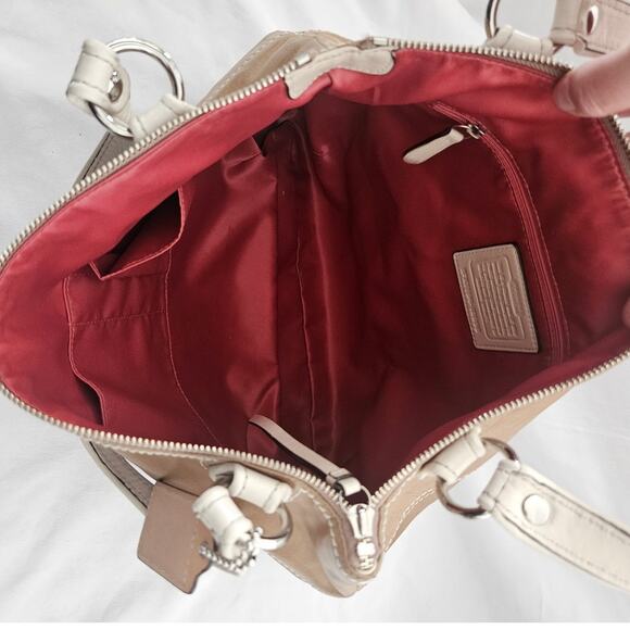 Coach Poppy Glam Brown Leather Large Spectator Tote 18998 Shoulder Purse Basic - Picture 3 of 8